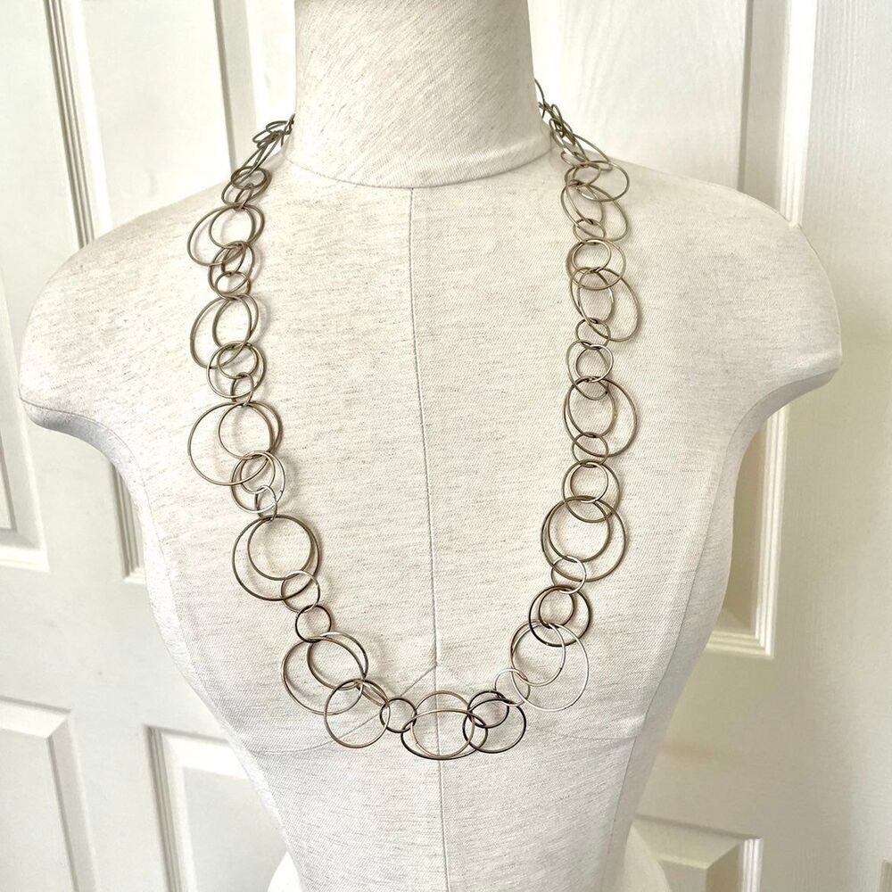 Long circle link Necklace